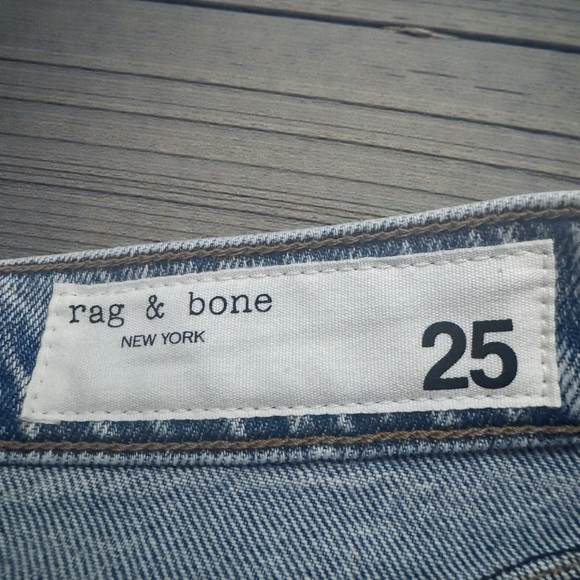 Rag and Bone Denim High Waist Acid Wash Mini Skirt - Picture 6 of 6